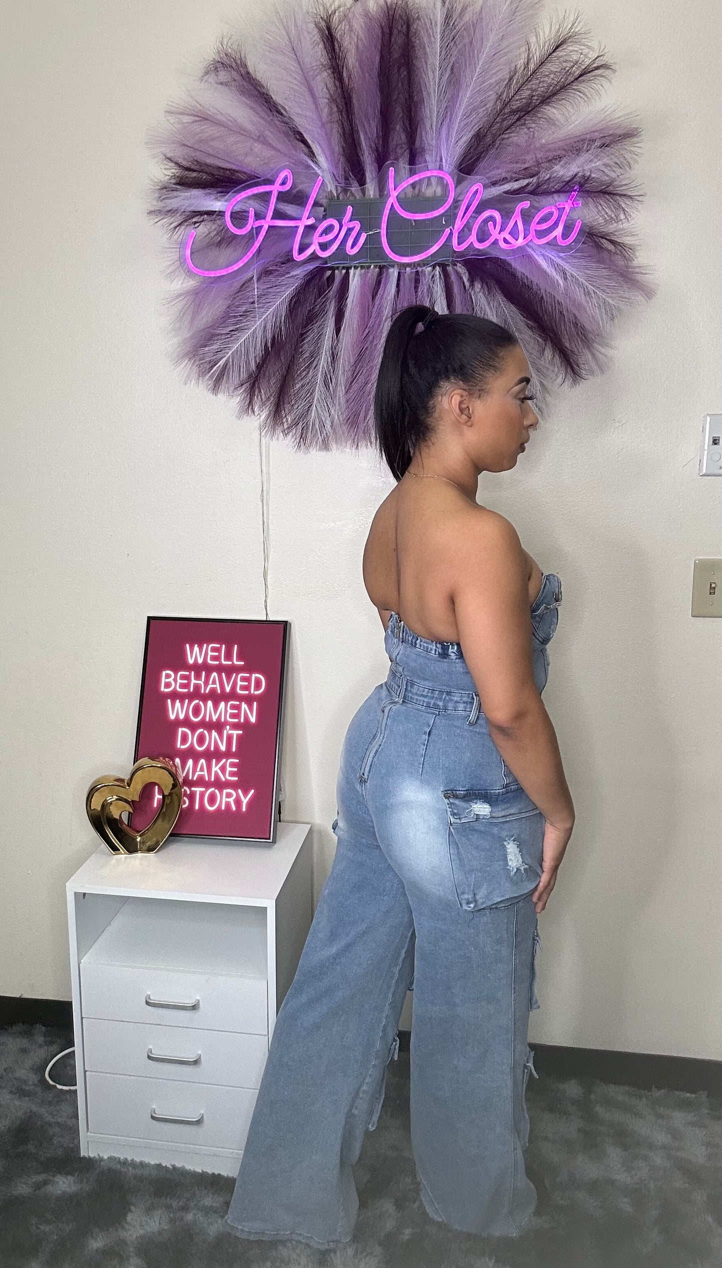 Switch Sides Denim Jumpsuit