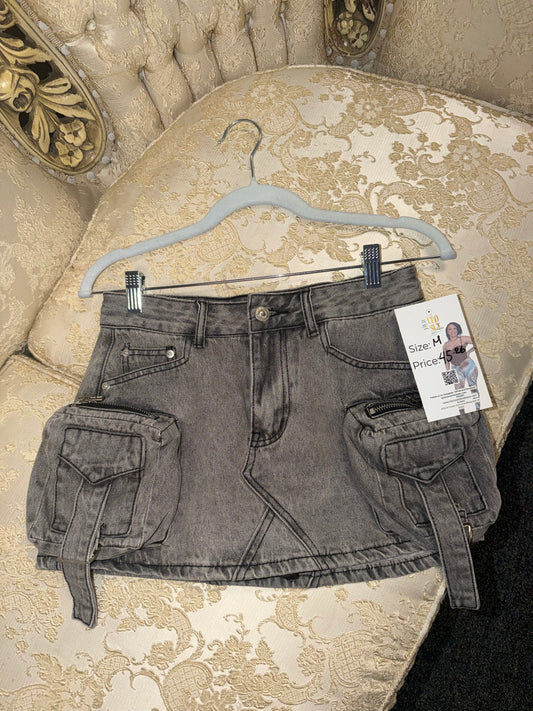 Denim Baddie Mini Skirt