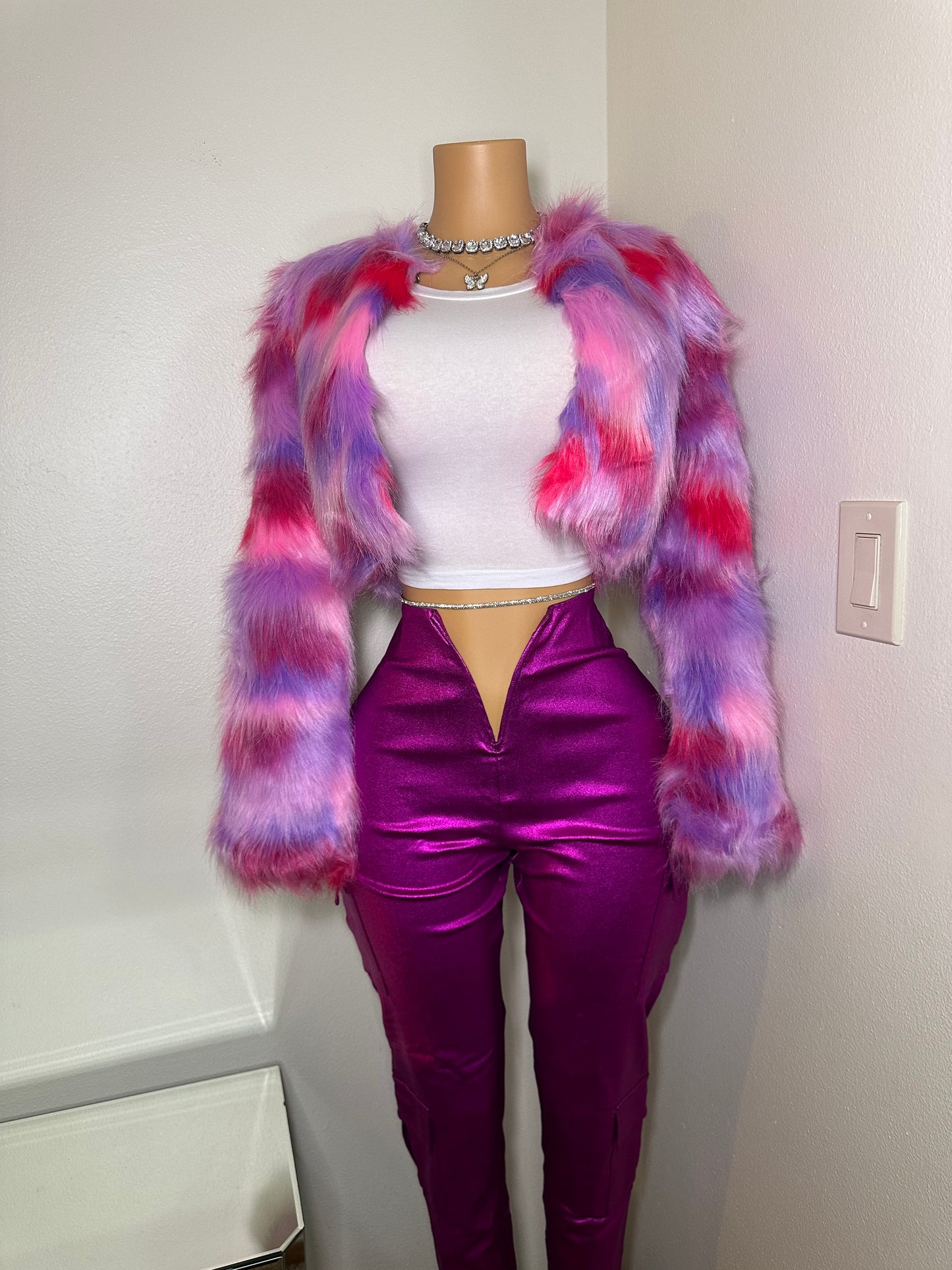 Pretty In Pink Fur Jacket