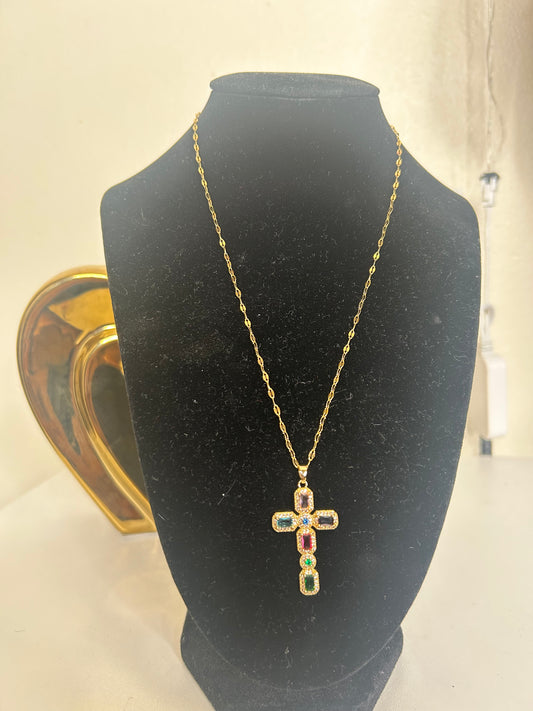 Cross Over Necklace