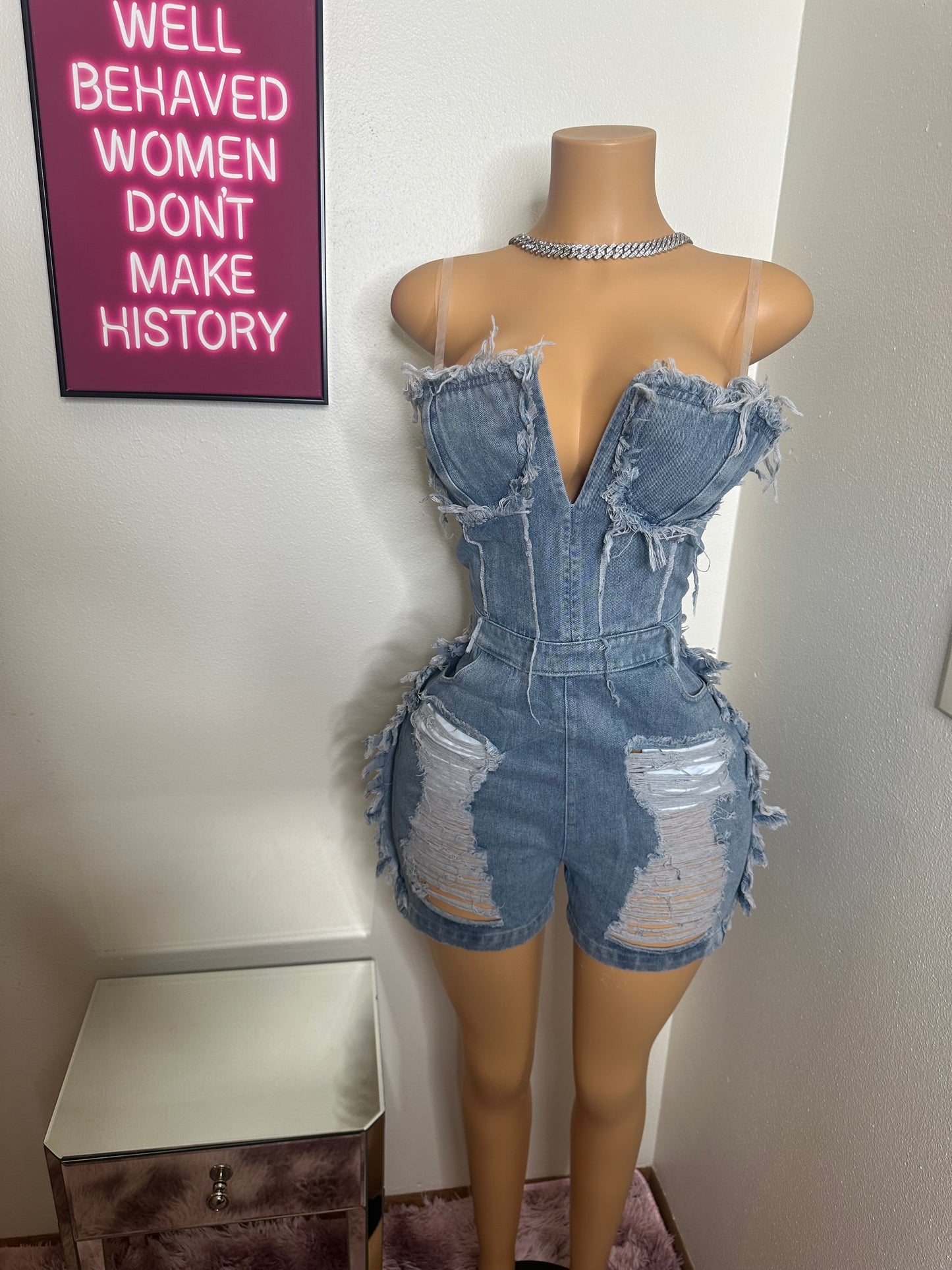 Double Standards Denim Romper