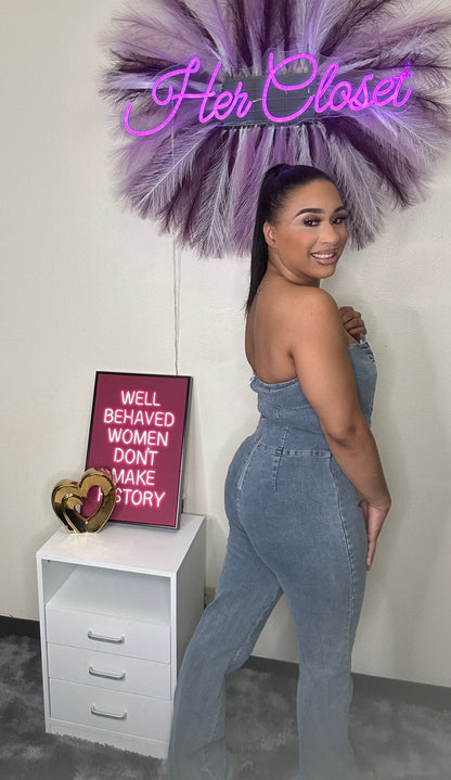 Night Out Denim Jumpsuit