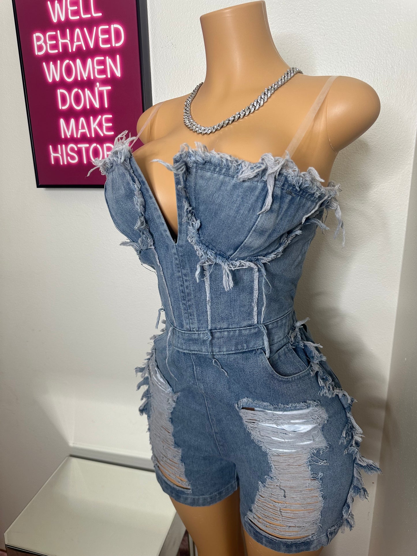 Double Standards Denim Romper